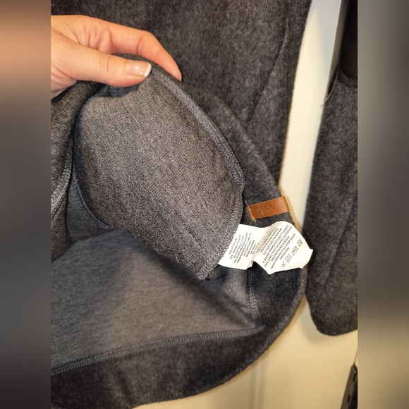 Deux par Deux Girls Size 10 Soft Charcoal Fleece Hooded Tunic Sweatshirt - Picture 8 of 8